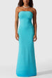 Rosiedress Strapless Tube Striped Knit Maxi Bodycon Dress