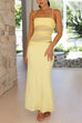 Rosiedress Spaghetti Strap Cut Out Waist Splice Maxi Dress