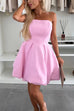 Rosiedress Strapless Tube Pocketed Bubble Mini Dress