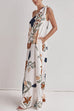 Rosiedress Tie Knot One Shoulder Floral Print Maxi Dress