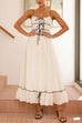 Rosiedress Spaghetti Strap Frill Trim Tie Bow Maxi Dress