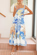Rosiedress Pocketed Side Slit Printed Maxi Cami Dress