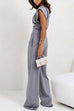 Rosiedress Ruched Asymmetrical Top and Wide Leg Pants Set