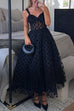 Rosiedress V Neck Polka Dot Mesh A-line Midi Cami Dress