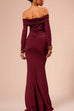 Rosiedress Off Shoulder Knot Front Bodycon Maxi Party Dress