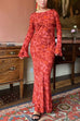 Rosiedress Bell Long Sleeves Floral Print Maxi Dress