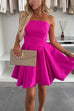Rosiedress Strapless Tube Pocketed Bubble Mini Dress