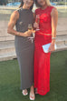 Rosiedress Sleeveless Cut Out Lace Top and Maxi Bodycon Skirt Set