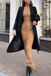 Rosiedress Mockneck Long Sleeves Bodycon Knit Maxi Dress
