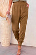 Rosiedress Solid Side Split Pockets Jogger Pants