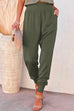 Rosiedress Solid Side Split Pockets Jogger Pants