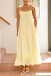 Rosiedress Spaghetti Strap Frill Trim Tie Bow Maxi Dress