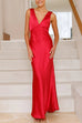 Rosiedress V Neck Sleeveless Maxi Party Dress