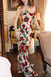Rosiedress Spaghetti Strap Open Back Floral Print Maxi Dress