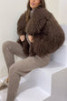 Rosiedress Open Front Winter Faux Fur Teddy Coat