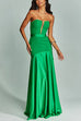 Rosiedress Mesh V Neck Strapless Splice Flare Maxi Party Dress