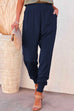 Rosiedress Solid Side Split Pockets Jogger Pants
