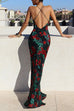 Rosiedress Spaghetti Strap Open Back Floral Print Maxi Dress