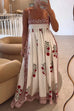 Rosiedress Square Collar Splice Floral Print Swing Maxi Cami Dress