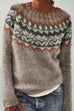 Rosiedress Round Neck Unique Pattern Casual Sweater(in 6 Patterns)
