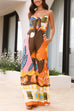 Rosiedress Spaghetti Strap Tie Front Wasited Wide Leg Printed Jumpsuit