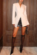 Rosiedress Chic V Neck Single Button Irregular Blazer