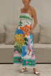 Rosiedress Spaghetti Strap High Waist Tropic Print Maxi Holiday Dress