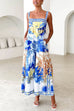 Rosiedress Pocketed Side Slit Printed Maxi Cami Dress