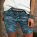 Rosiedress Elastic Waist Buttons Skinny Camo Shorts