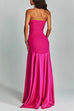 Rosiedress Mesh V Neck Strapless Splice Flare Maxi Party Dress