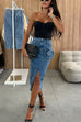 Rosiedress Sweetheart Neck Strapless Bustier Bodysuit