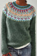Rosiedress Round Neck Unique Pattern Casual Sweater(in 6 Patterns)