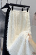 Rosiedress Elastic Waist Fringed Maxi Skirt