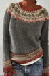 Rosiedress Round Neck Unique Pattern Casual Sweater(in 6 Patterns)