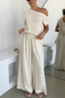 Rosiedress Elastic Waist Pocketed Wide Leg Cotton Linen Pants