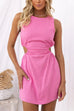 Rosiedress Sleeveless Cut Out Waist Mini Dress