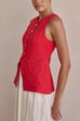 Rosiedress Single Breasted Pocketed Solid Vest