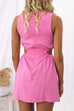 Rosiedress Sleeveless Cut Out Waist Mini Dress