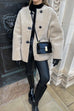 Rosiedress Button Down Pocketed Faux Fur Fleece Coat