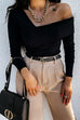 Rosiedress Off Shoulder Long Sleeves Skinny Top