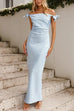 Rosiedress Bow Knot Off Shoulder Maxi Party Dress
