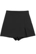 Rosiedress Zipper High Waist Slit Front Skort
