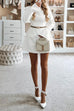 Rosiedress Mockneck Long Sleeves Waisted Mini Dress