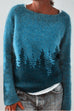 Rosiedress Crewneck Tree Pattern Knit Pullover Sweater(in 2 Colors)