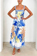 Rosiedress Pocketed Side Slit Printed Maxi Cami Dress