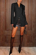 Rosiedress Chic V Neck Single Button Irregular Blazer