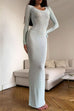 Rosiedress Long Sleeves Hollow Out Crochet Knit Midi Dress