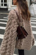 Rosiedress Round Neck Oversized Cable Knit Sweater