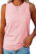 Rosiedress Solid Crewneck Sleeveless Casual Top