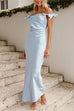 Rosiedress Bow Knot Off Shoulder Maxi Party Dress